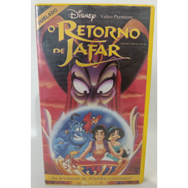VHS O Retorno de Jafar Disney Dublado filme desenho infantil clássico colecionador