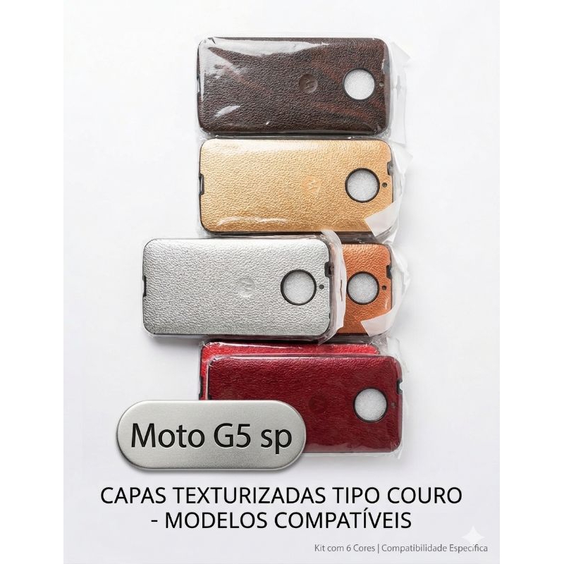 kit 5 CAPAS MOTO G5 produto .saldo leilão