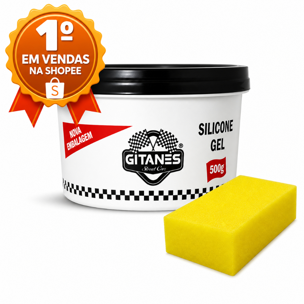 Silicone Gel Automotivo Gitanes para Plastico e Couro, como Bancos, Painéis, Para-Choques e Polainas