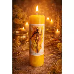 1 Vela Orixás Oxum 7 Dias Umbanda Candomblé Velas Coloridas 100% Parafina Pura