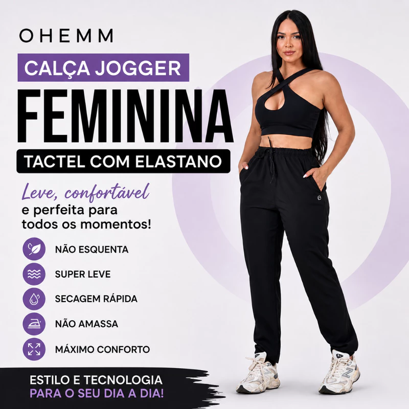 Calça Jogger Tactel: Só R$ 39! 🌟