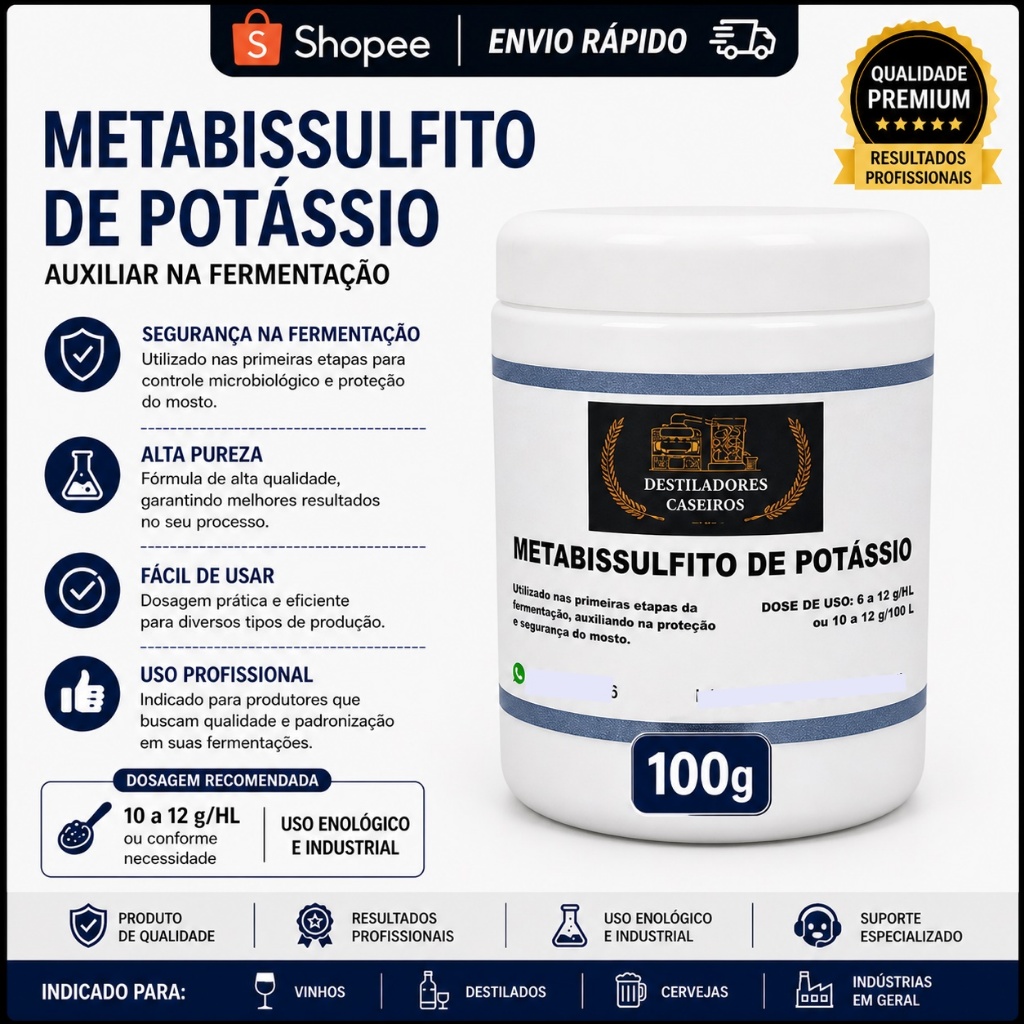 Metabissulfito de potácio - 100g
