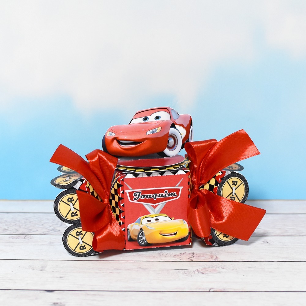 PEGUE E MONTE|Kit Festa Personalizado| CARROS - MOD 2| Caixinhas Lembrancinha para Aniversário - SEMIMONTADAS