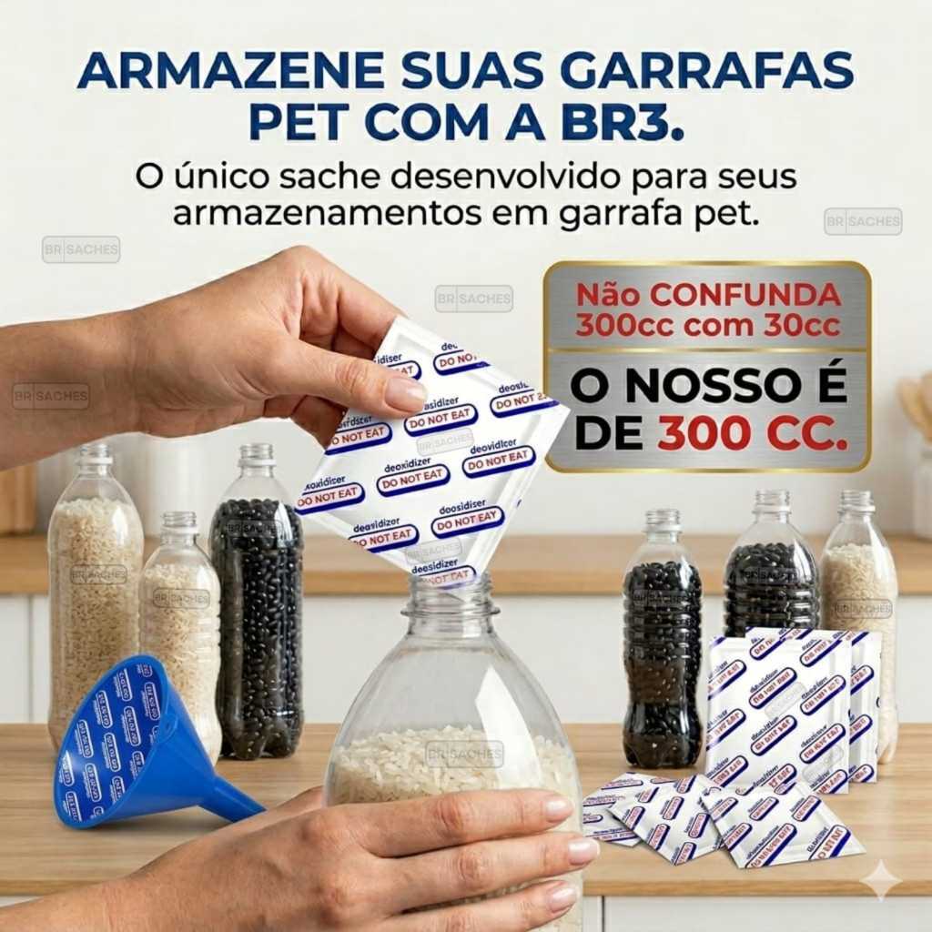 Absorvente De Oxigênio 300cc - 20 Unidades - (Embalados de 10 Em 10)