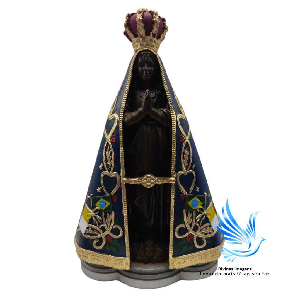 Imagem Nossa Senhora Aparecida Padroeira do Brasil 30cm Símbolo de Devoção Nacional