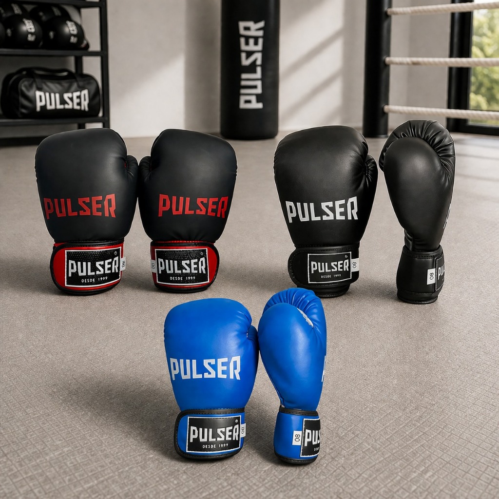 Par Luva Boxe 8oz Kickboxing Muay Thai Injetada Thunder Pulser