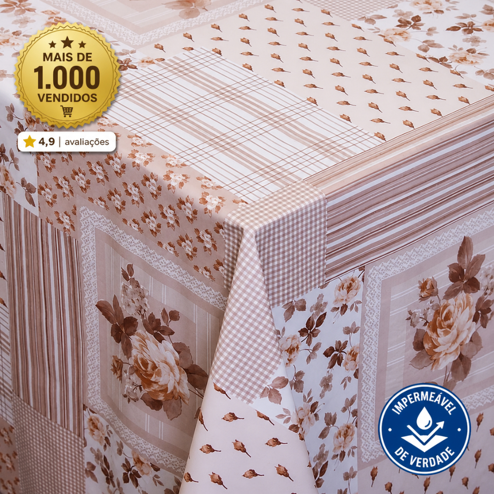 Toalha de Mesa Térmica Impermeável 4, 6 e 8 Lugares | Protege do Calor e Líquidos