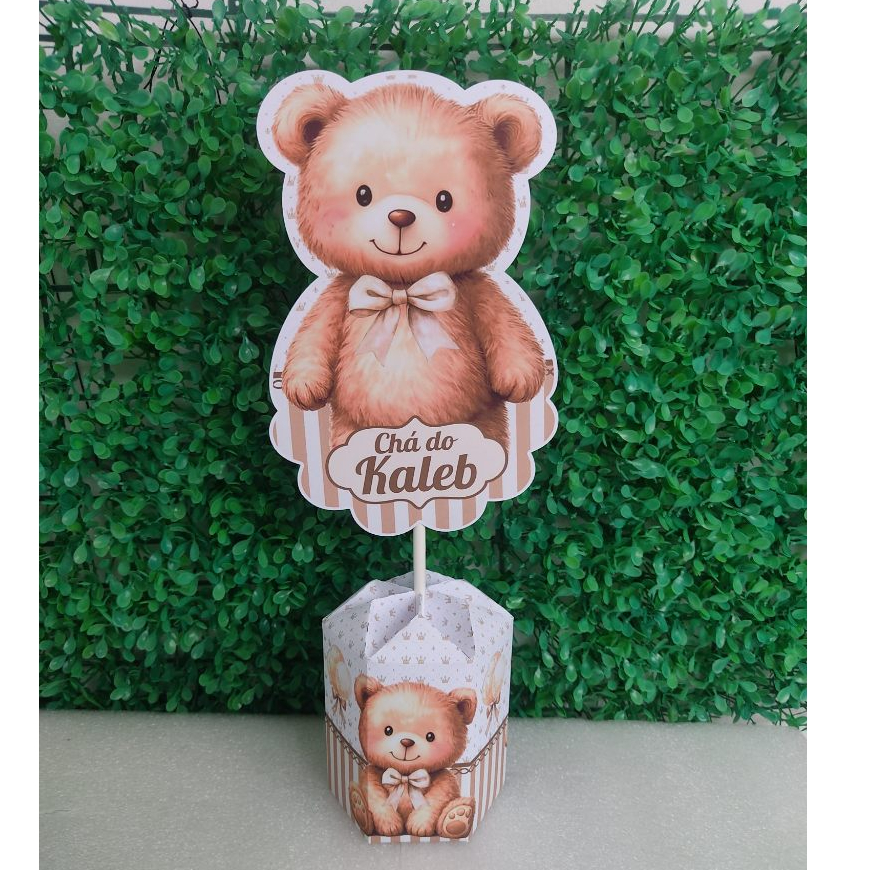 CENTRO DE MESA URSINHO ( PEGUE E MONTE ) enfeite de mesa ursinho para chá de bebe /lembrancinha e arranho de mesa cha bb