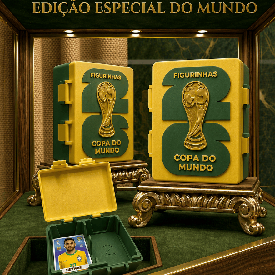 Porta 700 Figurinhas Copa do Mundo | Caixa Organizador de Figurinhas Copa Do Mundo 2026 Futebol Caixa De Proteção