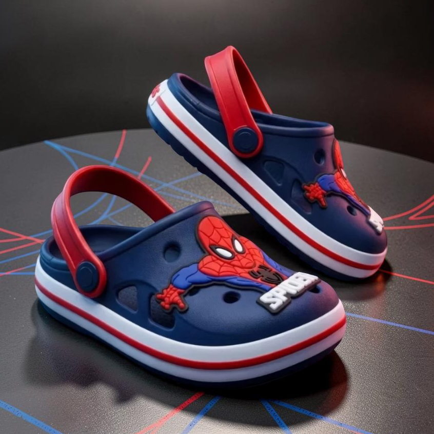 Babuche Infantil Kids Personagem Aranha Sandália Masculina Confortável Lançamento Original