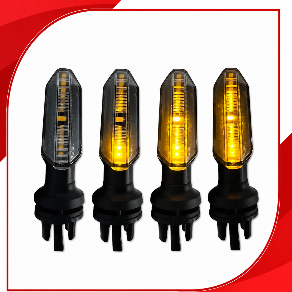 Kit 2 ou 4 Setas LED Sequenciais Universais Moto Compatível com CB 250F Twister, Titan, Fan, Bros, CB 300 e XRE 300 0276