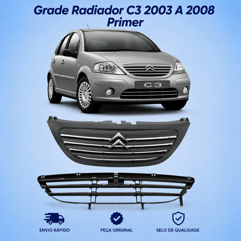 Grade Radiador C3 2003 2004 2005 2006 2007 2008 Primer