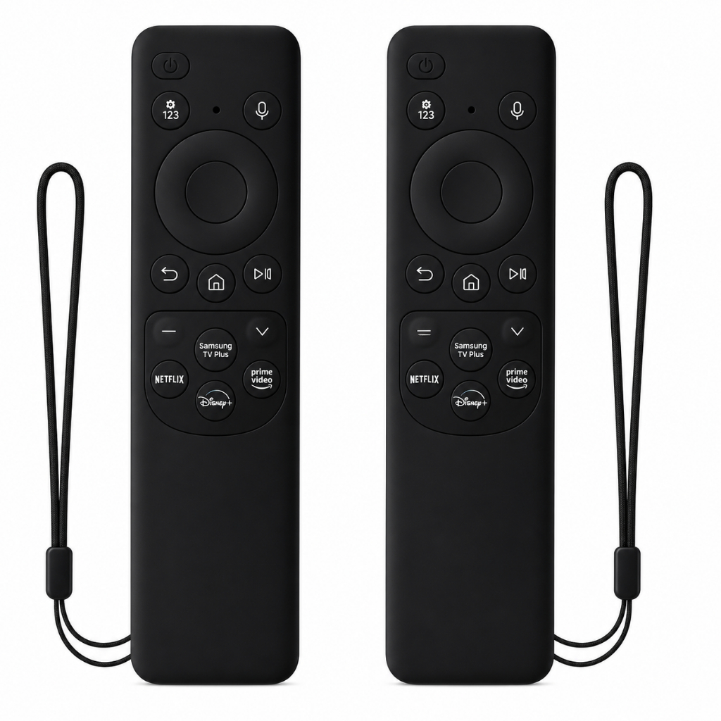 Kit 2 Unidades Capa de Silicone Preta Lavável Controle Remoto Smart TV