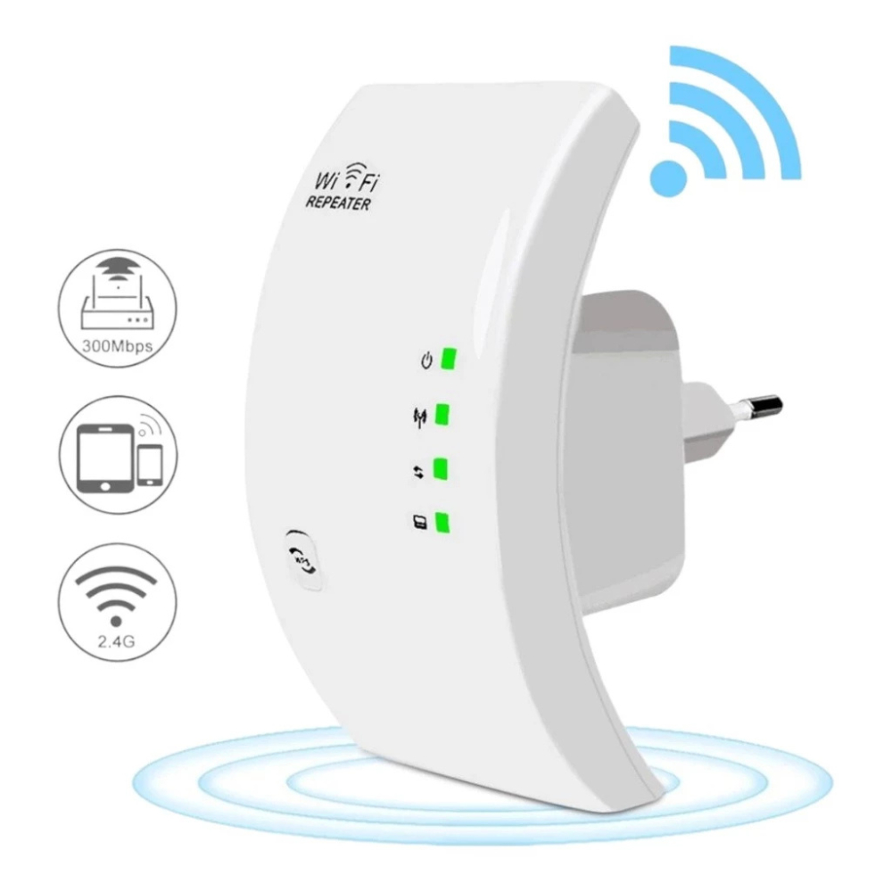 Repetidor de sinal Roteador Amplificador Wireless Wifi Repeater 300mbps - AW-03