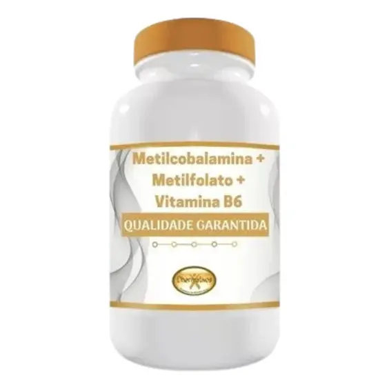 Metilcobalamina B12 1mg + Metilfolato B9 1mg + Vitamina B6 15mg 90 cápsulas Sublinguais Tapiocaps