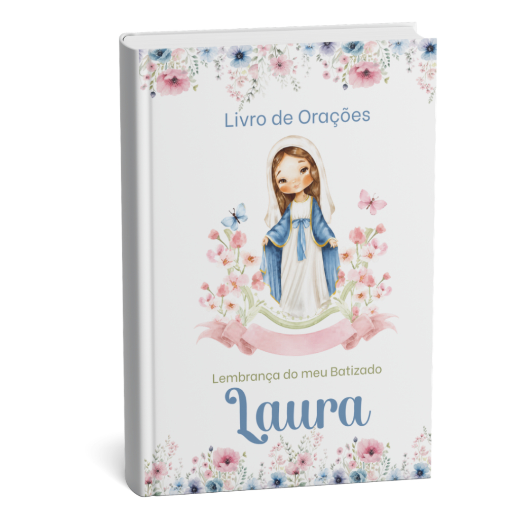 Kit com 25 livrinhos de Oração/Batizado/Comunhão/Eucaristia – Lembrancinhas Religiosas Personalizadas