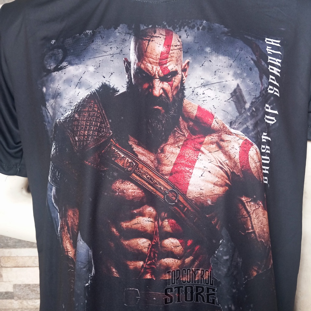 Camiseta Personalizada Kratos God of War T-Shirt Dry Fit Modelo 3 — imagem 2 de 2