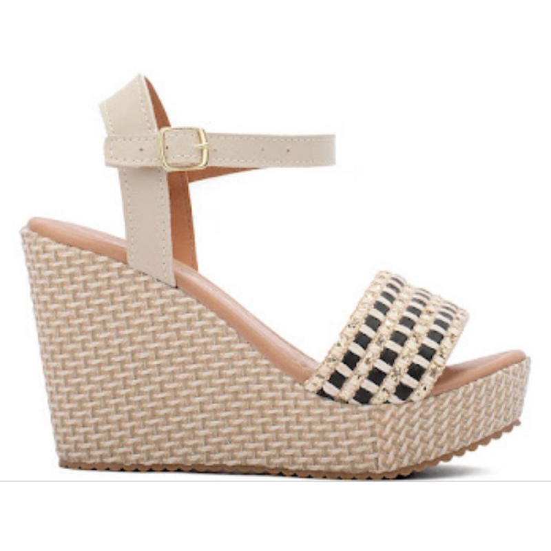 Sandália Anabela Feminina Salto Alto Plataforma Original Casual Confortável Tendência COD-Y07