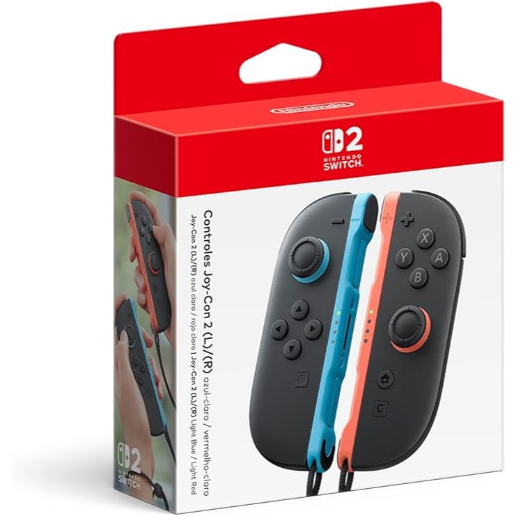 Controle Joy-Con 2 (Azul Claro/ Vermelho Claro)