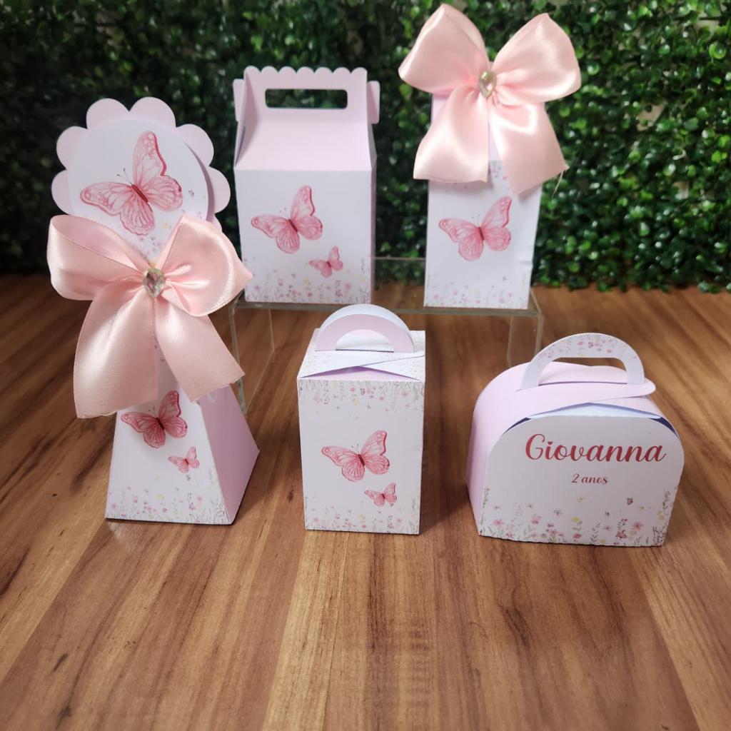 Kit Caixinhas Personalizadas Jardim Encantado/ Pegue e Monte / Festa de Aniversário/ Lembrancinha