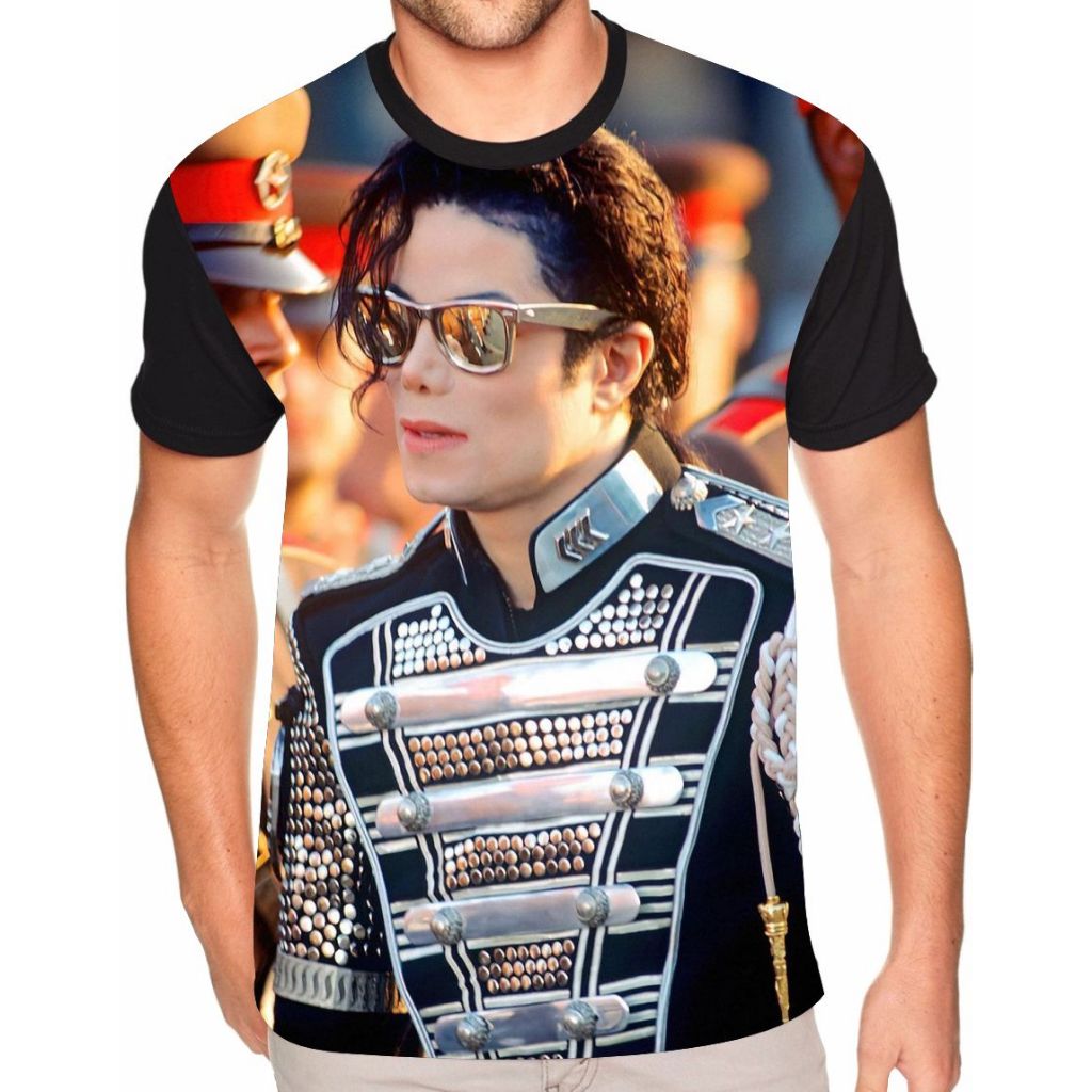 Camiseta michael jackson oculos personalizada estampada.