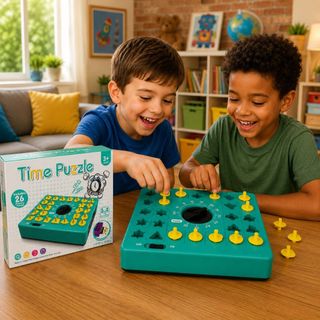 Jogo Quebra Cabeça Com Timer Infantil Educativo Encaixe Formas Raciocínio 2 Jogadores