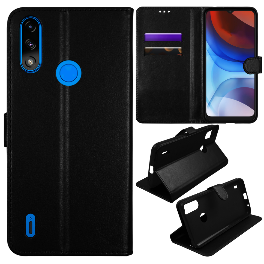 Capa Carteira + Película De Câmera para Moto E7 Power xt2097 tela 6.5 pol - Cell In Power25