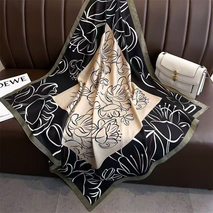 Lenço Feminino  Multiuso +10 Estilos | Cetim 90x90 | Bandana, Turbante e Cropped Feminino