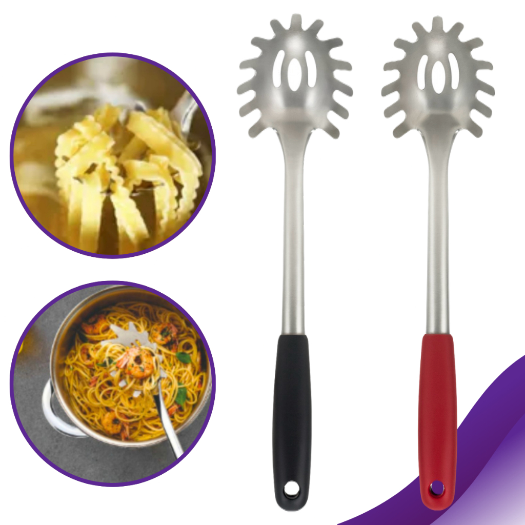 Pegador de Massa Inox 28cm Profissional Macarrão Espaguete Cozinha Gourmet Aço Inoxidável Resistente Premium