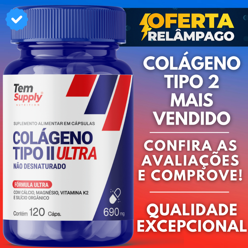 Colageno Tipo 2 Premium 40mg Fórmula ULTRA 120 Cáps