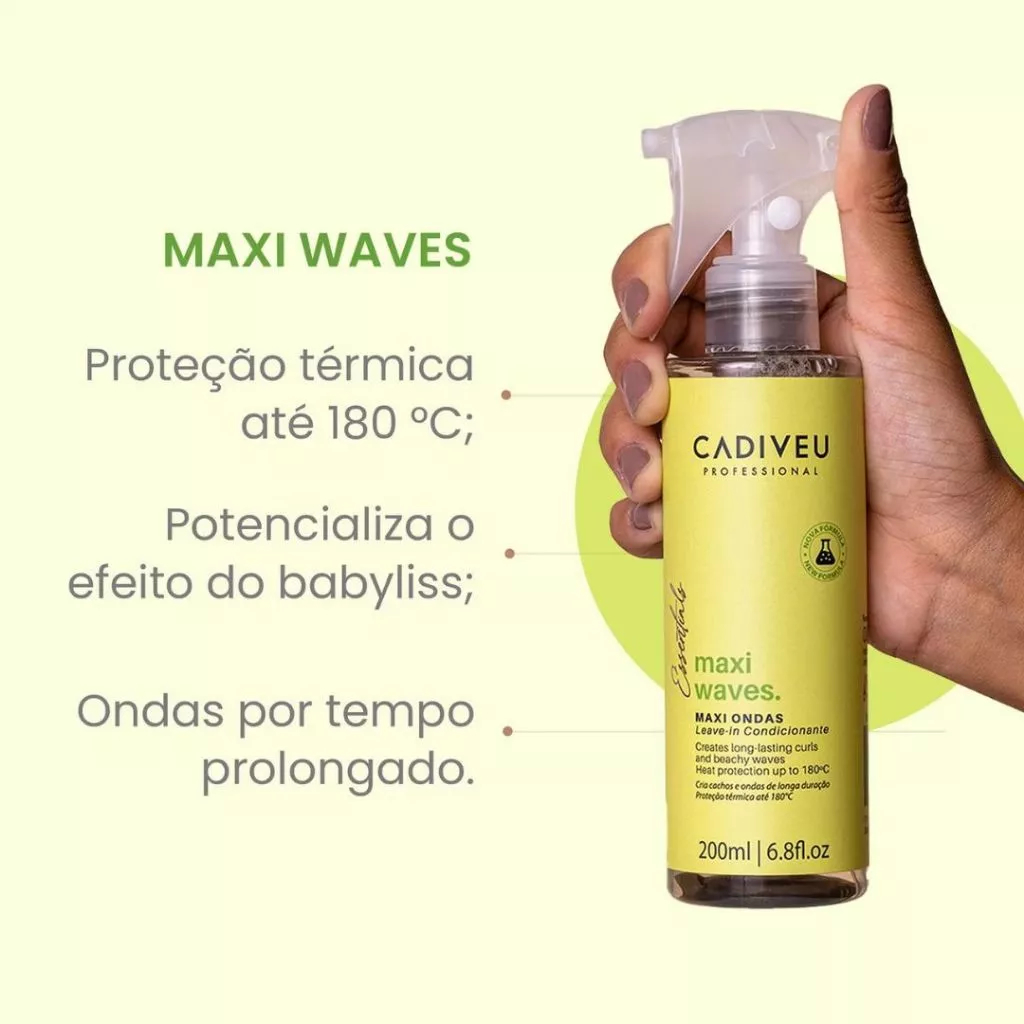 Maxi Ondas 210ml Cadiveu Bossa Nova Ativador de Cachos Fixador de Cachos + Brinde
