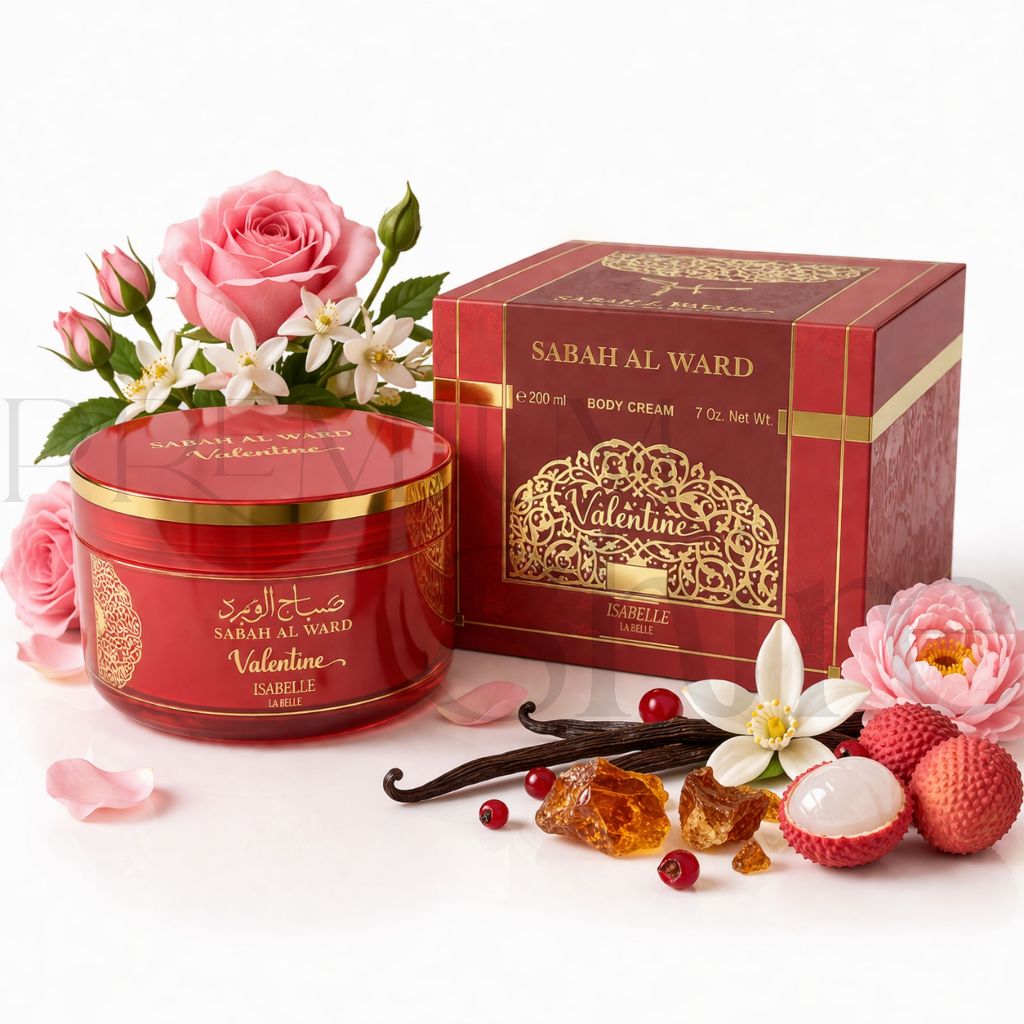 Hidratante Árabe Sabah al Ward Valentine Isabelle la Belle 200g Feminino Creme Concentrado