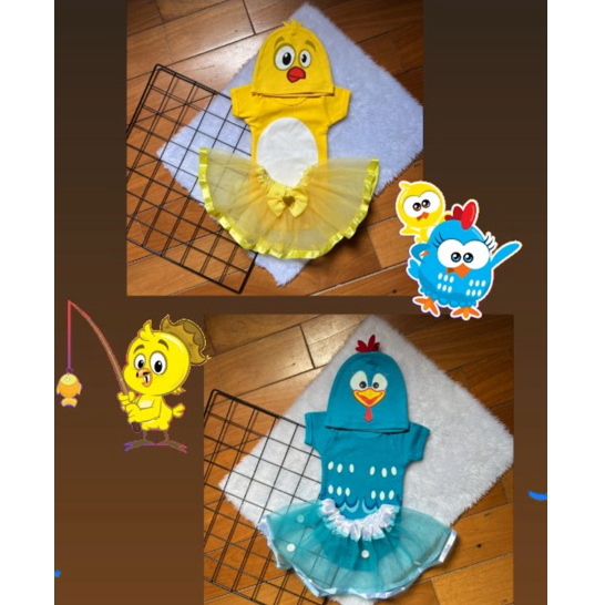 body temático Galinha Pintadinha ou Pintinho Amarelinho