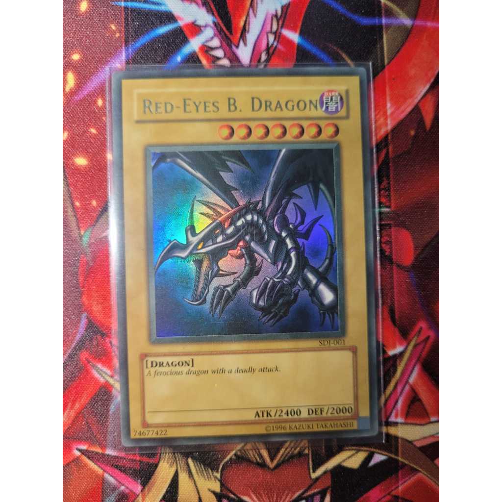 Red-Eyes B.Dragon/Dragão Negro de Olhos Vermelhos.ULTRA Raro SDJ/Starter Deck Joey de 2003.. Yugioh. Original.