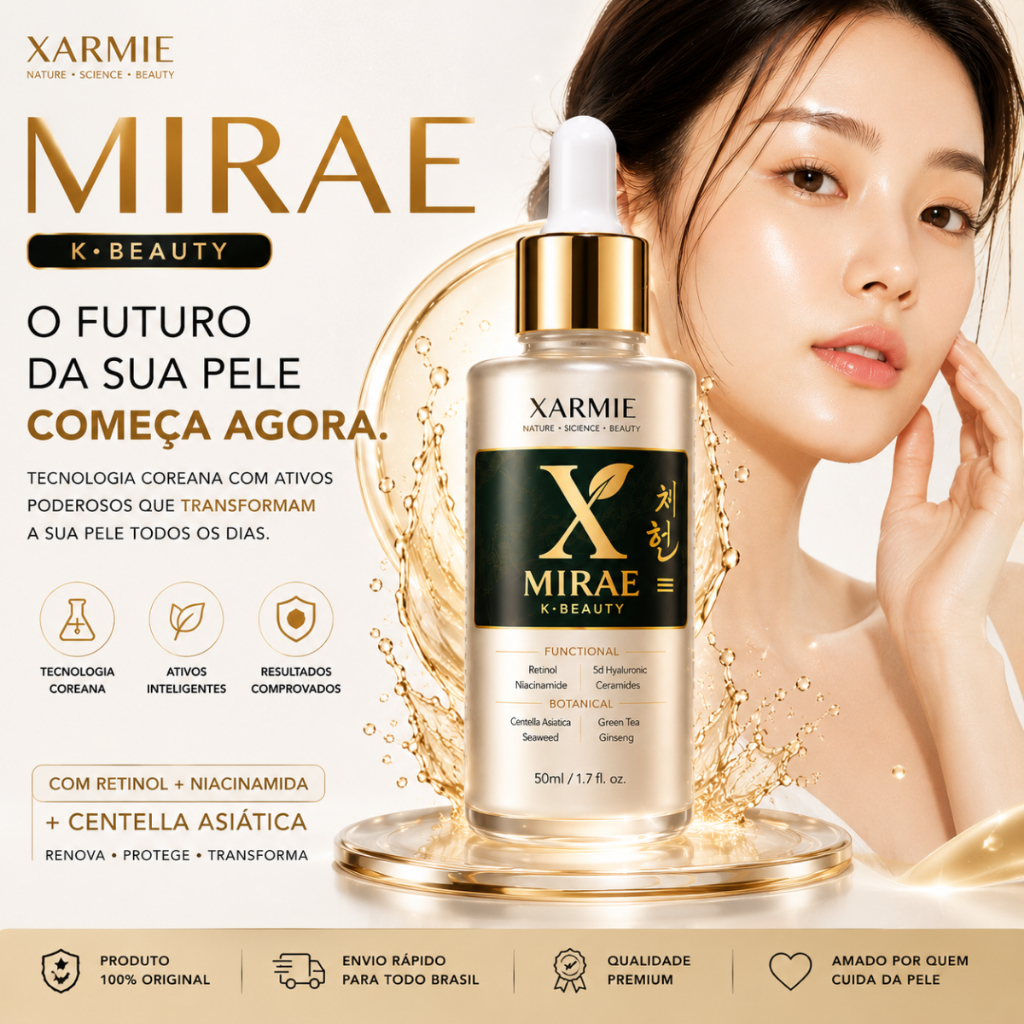 Mirae Serum com Retinol + Centella Assiatica Skin care Coreano Puro Original