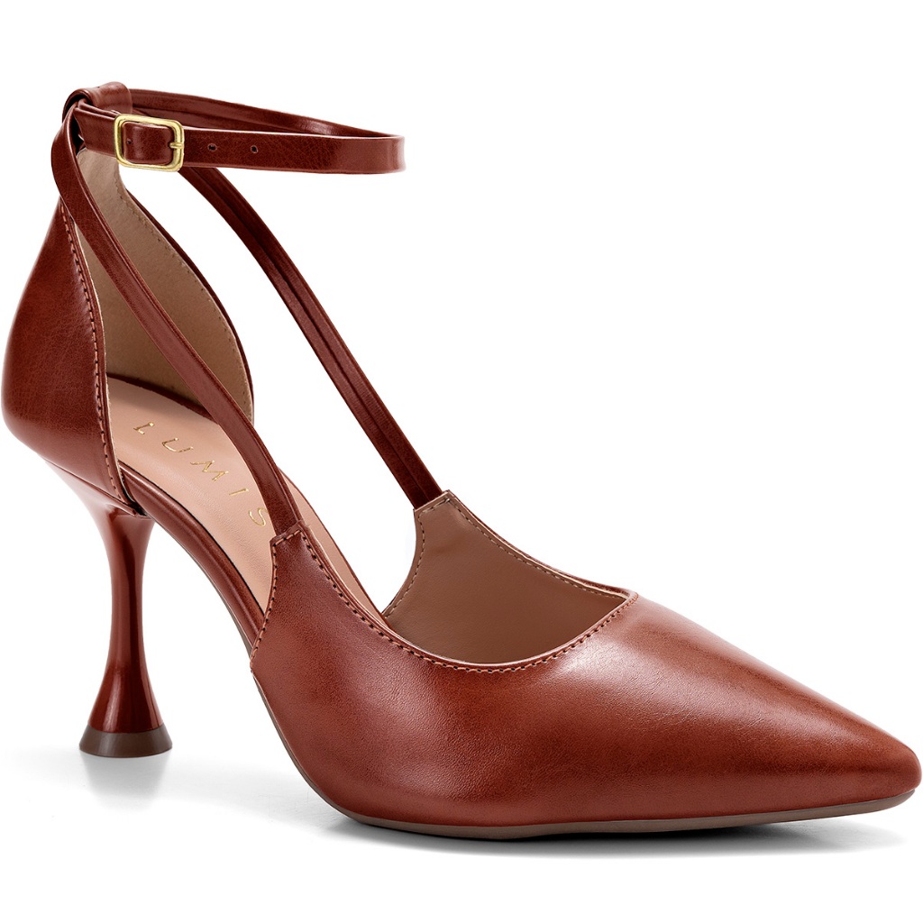 Scarpin Feminino Lumiss Bico Fino Salto Alto Fino Confortável Fivela Elegante Casual Básico · foto 2
