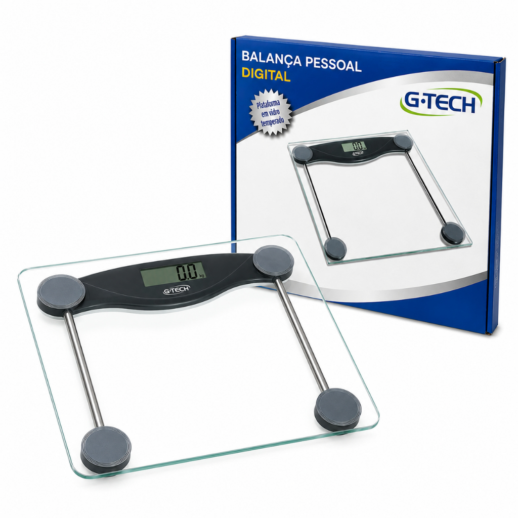 Balança corporal digital G-Tech Glass até 180kg ORIGINAL