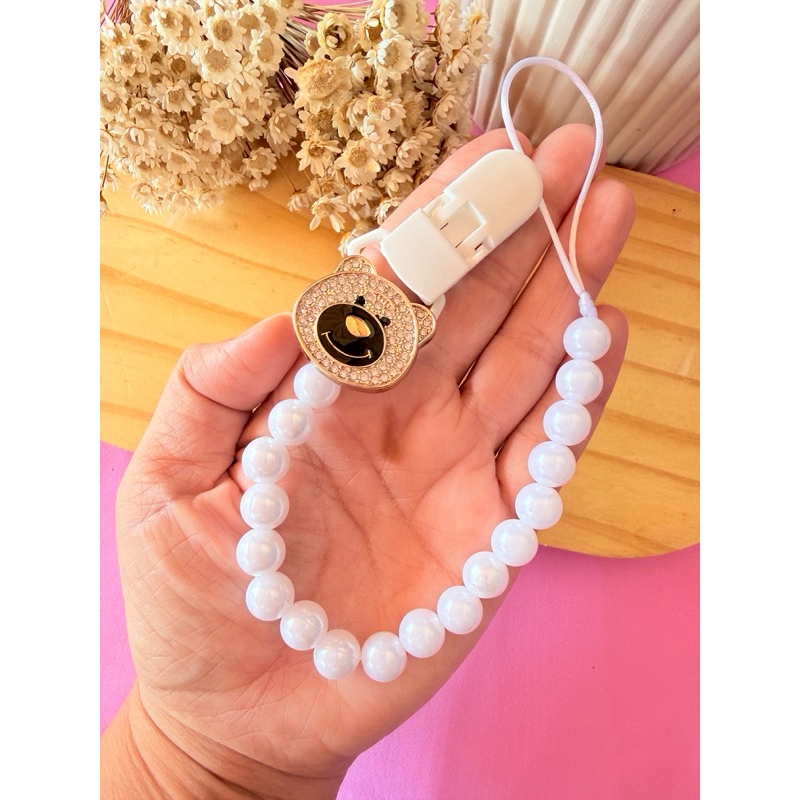 Prendedor de chupeta Urso personalizado Tema Urso Menino