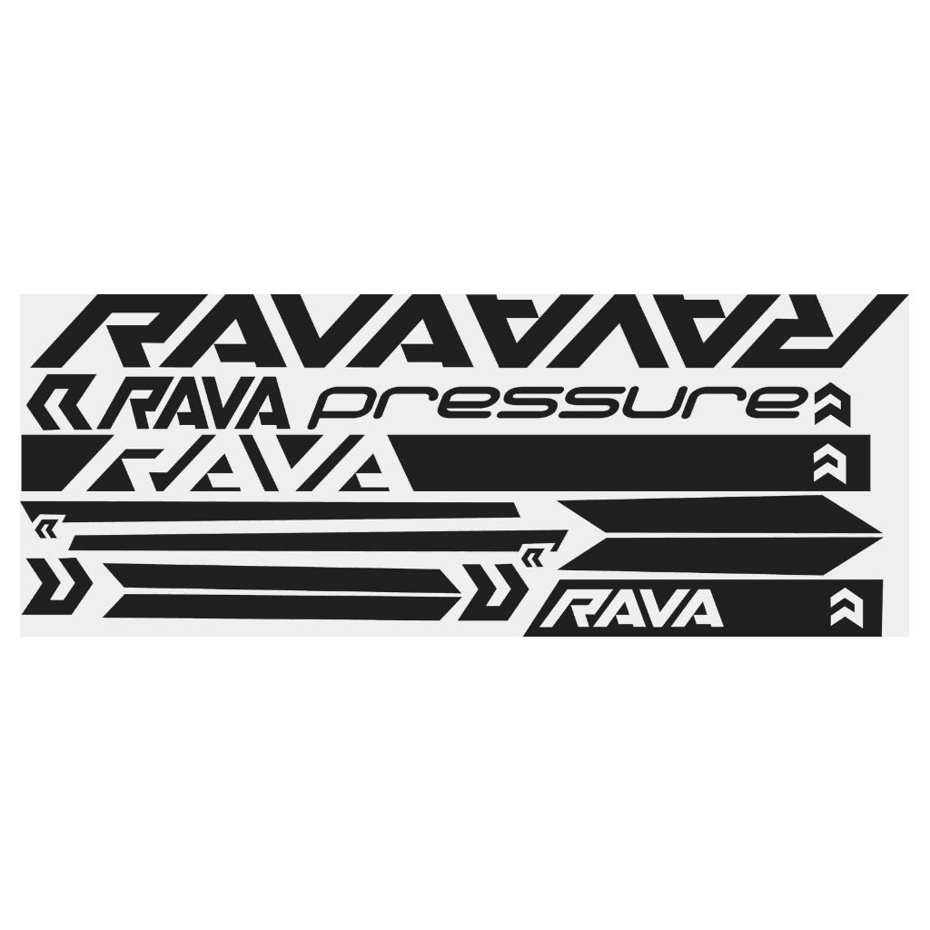 Kit 14 Adesivos Plotter de Quadro Compatível Bicicleta Rava Em Vinil Premium Várias Cores