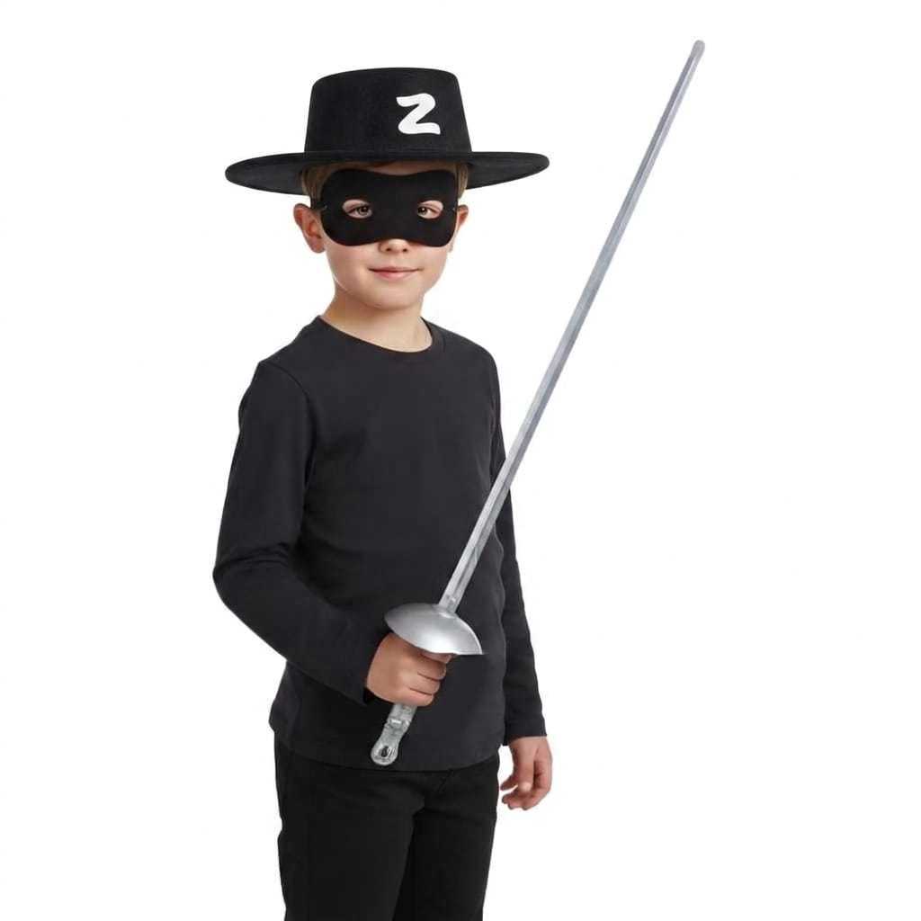 Kit Infantil Espada e Máscara + Chapéu Zorro Envio Já !