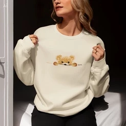 Moletom Blusa Frio Feminino Urso Carinhoso Sueters Algadao Alta Qualidade