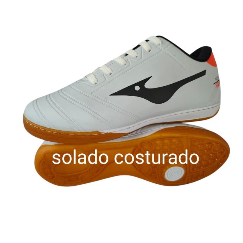chuteira tenis futsal NU branca quadra salao esporte futebol escola