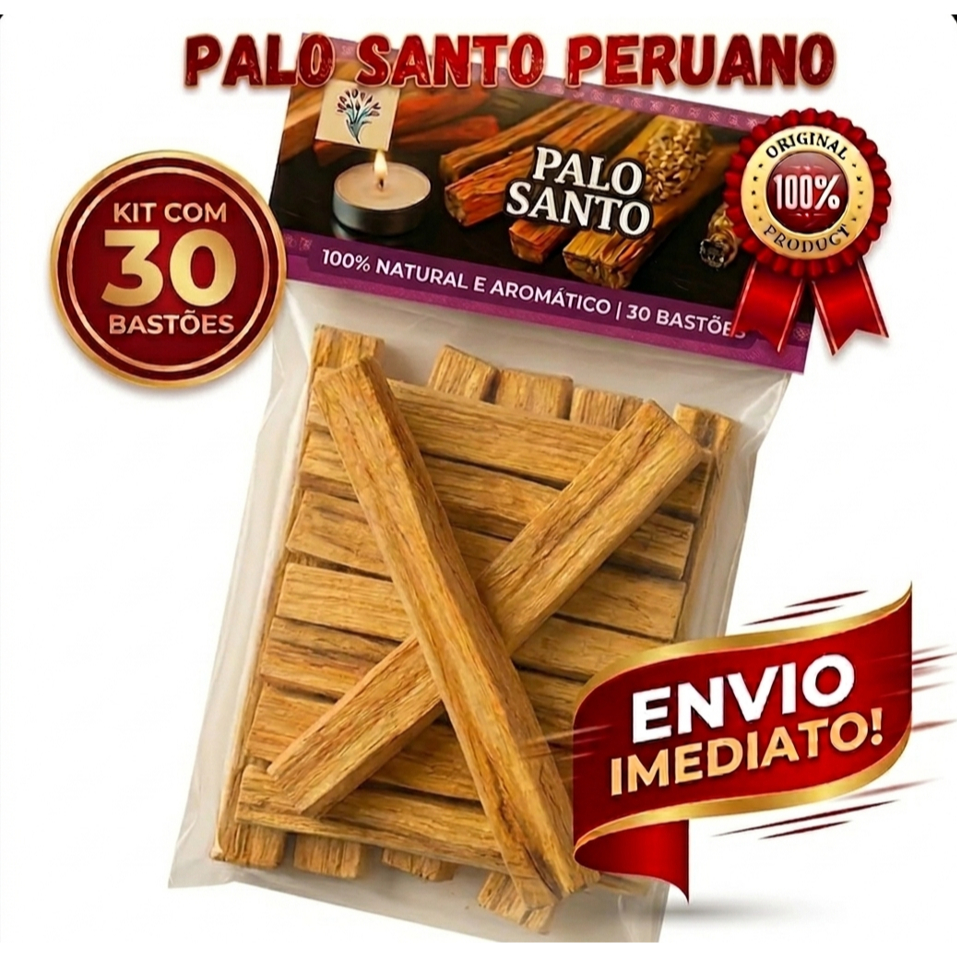 Palo Santo Peruano Legít  30  CORTE EXCLUSIVO  (Palitos) Limp energ  DESCARREGO + instruções uso
