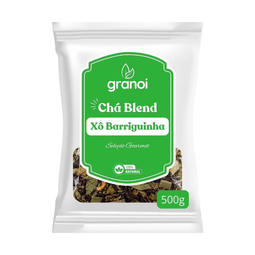 Chá Xô Barriguinha Granoi 3 em 1 - Chá Verde Hibisco Cavalinha - Blend Natural 500g