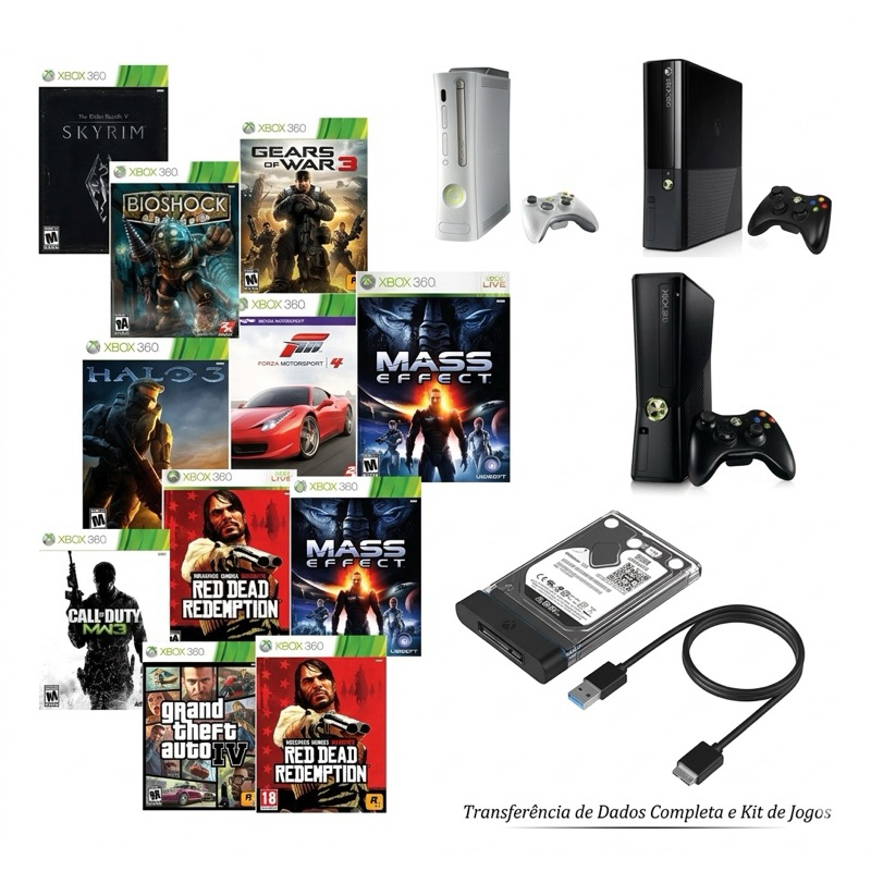 HD Xbox 360 COM 200 JOGOS PARA XBOX 360 exploit