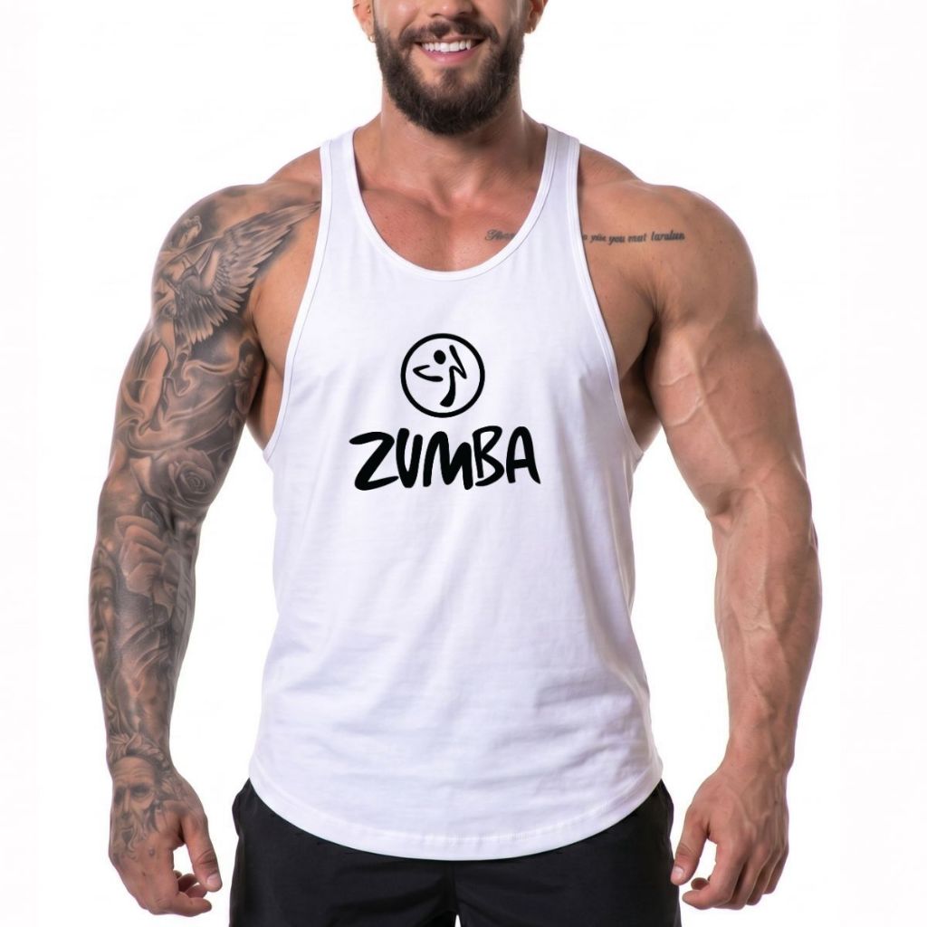Regata Academia Dança Zumba Modelo bodybuilder Cavada Camiseta Masculina