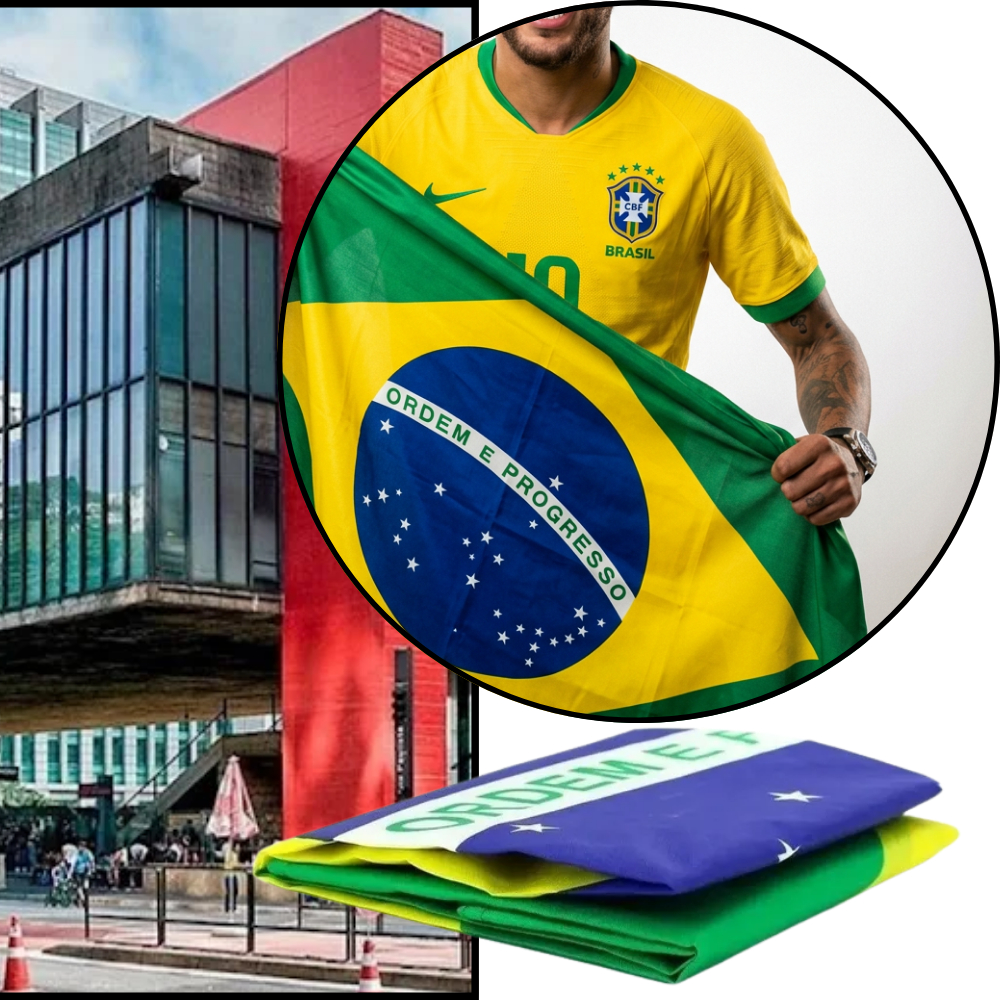 Bandeira Brasil - 150 X 90 cm Convocação Seleção Brasileira menino Ney