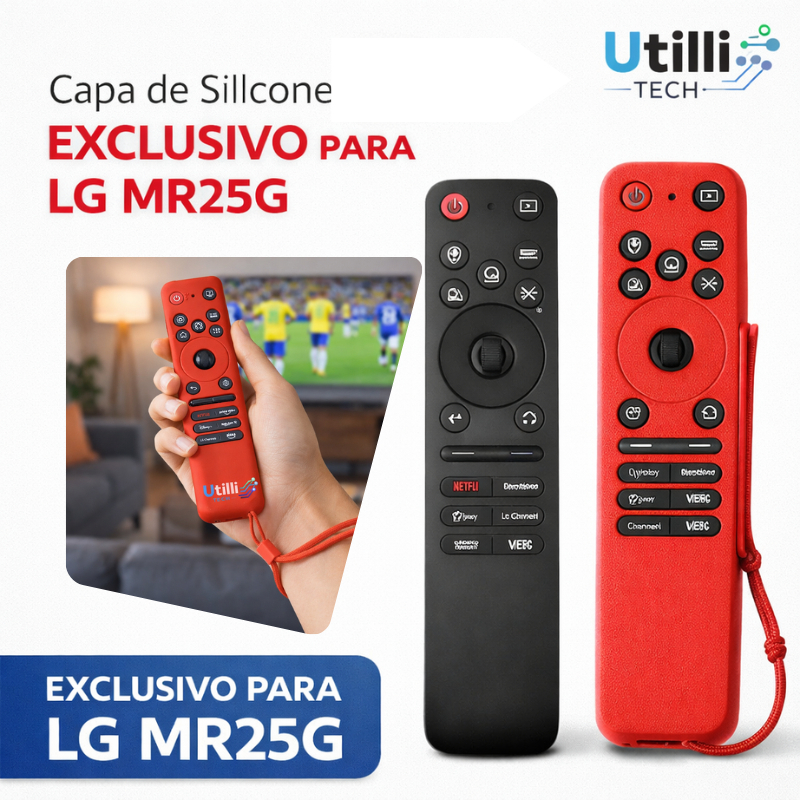 Kit 2 Capas Capinha De Silicone Para Controle Remoto Tv LG MR25G Smart Magic