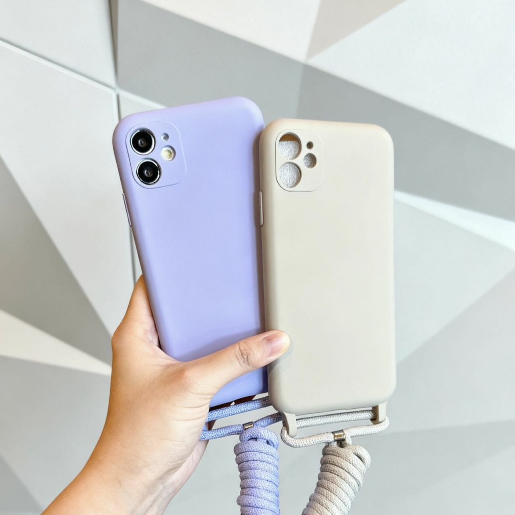 Capinha com Cordão Suporte de pescoço Aveludada para iPhone 12 PRO MAX 13 PRO MAX 14 PRO MAX 15 PRO 15 PRO MAX (XGB)