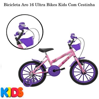 Bicicleta Infantil Aro 16 Feminina Resistente Kids Ultra Bikes